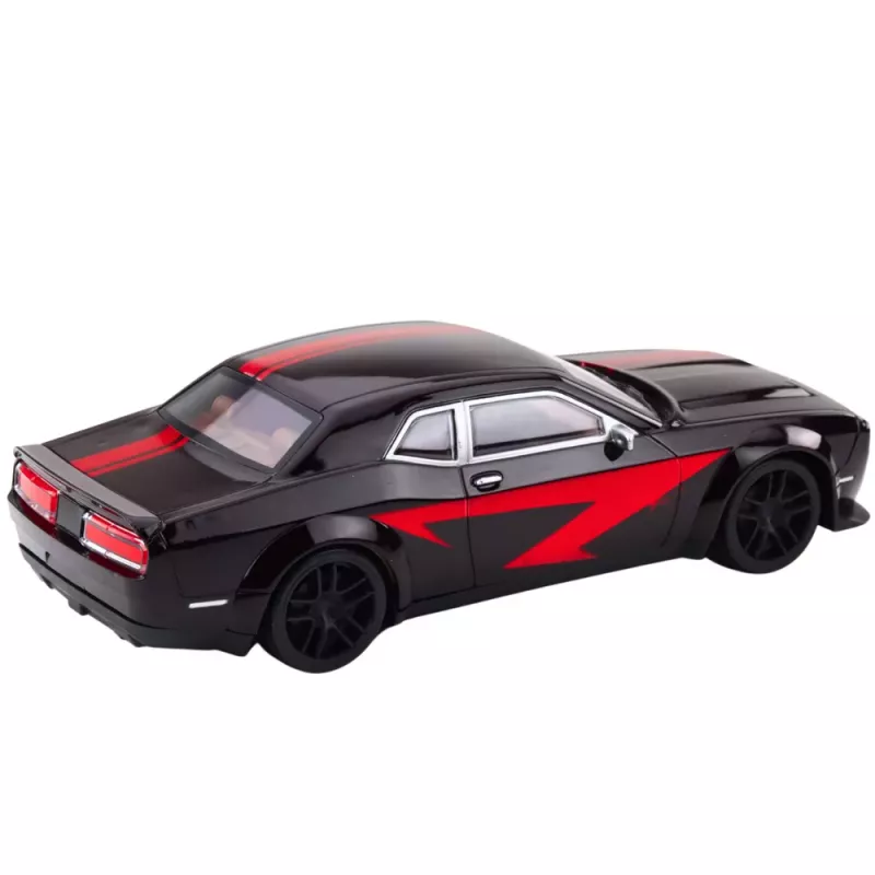 LEAN TOYS Sports Car Drive Glossy Body Black Red Lines