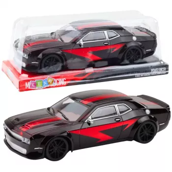LEAN TOYS Sports Car Drive Glossy Body Black Red Lines