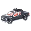 LEAN TOYS Automobilių rinkinys: Juodas vilkikas, juodas visureigis ir raudonas sportinis automobilis (59 cm)