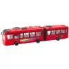 LEAN TOYS Artikuliuotas autobusas su atsidarančiomis durimis, šviesomis ir garsais - Raudonas 1:16