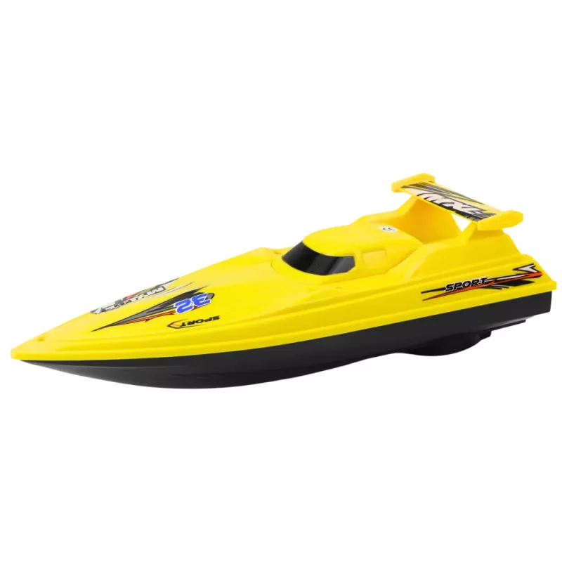 LEAN TOYS Motorlaivis Plaukiojanti Jachta Su Varikliu Geltona