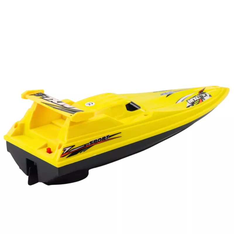 LEAN TOYS Motorlaivis Plaukiojanti Jachta Su Varikliu Geltona