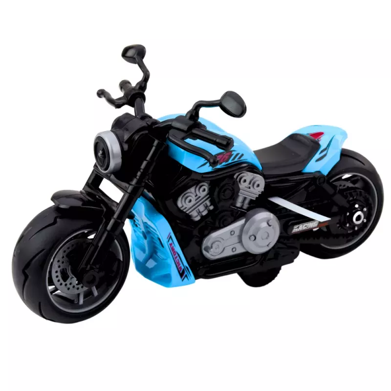 LEAN TOYS Battery Operated Toy Motorcycle Motor Lights Sounds Blue