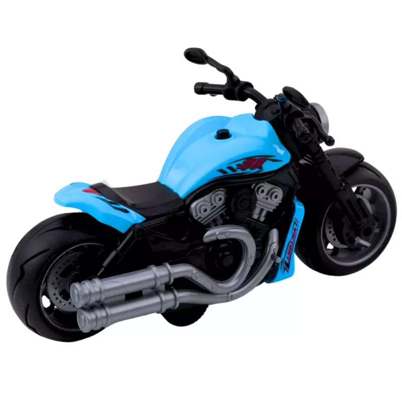 LEAN TOYS Battery Operated Toy Motorcycle Motor Lights Sounds Blue