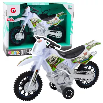 LEAN TOYS Motocross Off-Road Drive Lights Sounds White