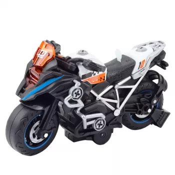 LEAN TOYS DIY Racing Bike Twisting Disassembly Lights Sounds Black
