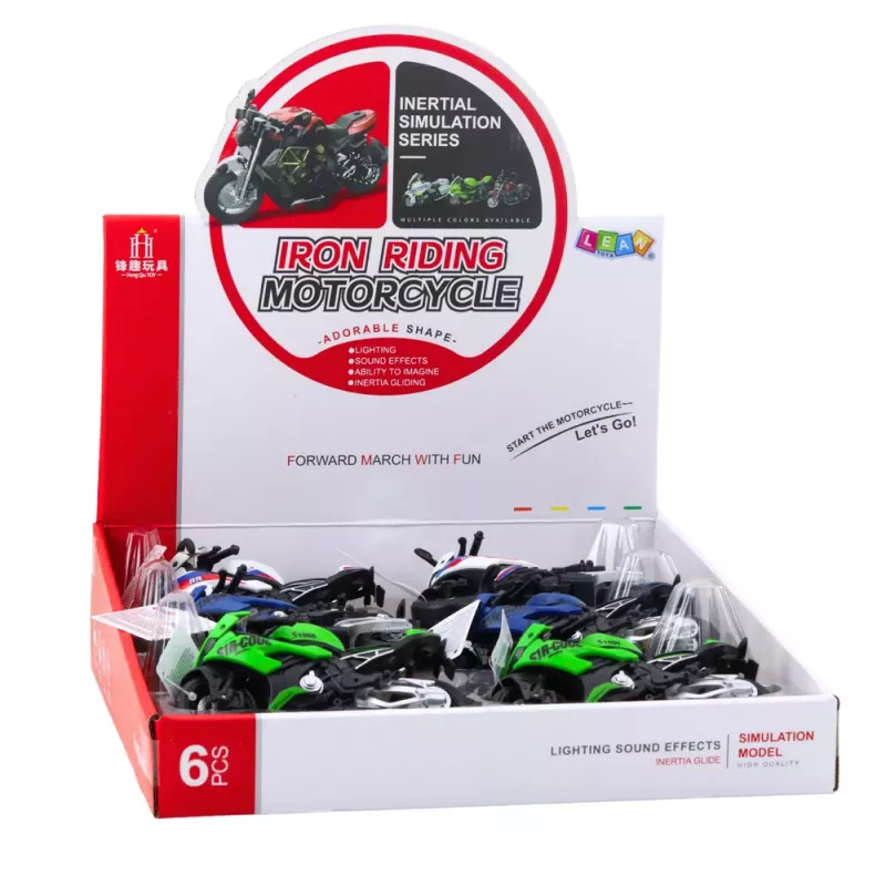 LEAN TOYS Racing Sports Motorcycle With Lights Sounds Mix