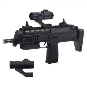 LEAN TOYS Žaislinis Šautuvas su Šviesomis, Garsais ir Taikikliu, Juodas, 41 cm