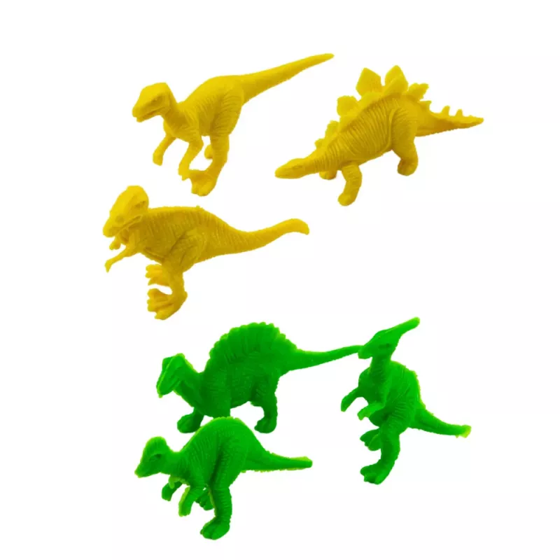 LEAN TOYS Dinozaurų rinkinys su mažomis figūrėlėmis, judančiais garsais, žalias