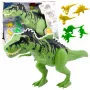 LEAN TOYS Dinozaurų rinkinys su mažomis figūrėlėmis, judančiais garsais, žalias
