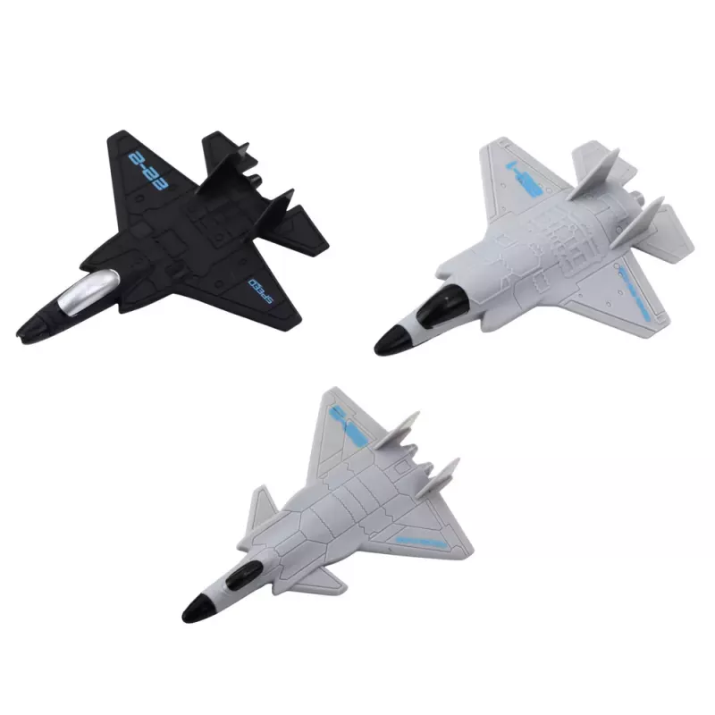 LEAN TOYS Gun Launcher Fighter Planes 3in1 rinkinys su šviesomis ir garsais