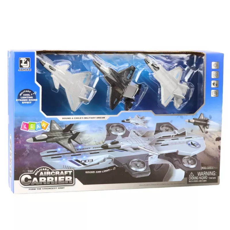 LEAN TOYS Gun Launcher Fighter Planes 3in1 rinkinys su šviesomis ir garsais