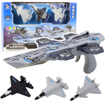 LEAN TOYS Gun Launcher Fighter Planes 3in1 rinkinys su šviesomis ir garsais