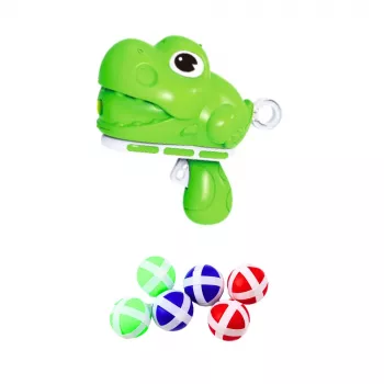 LEAN TOYS Skill Game Target Shooting Gun Velcro Balls Dinosaur