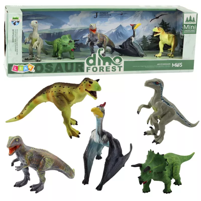 LEAN TOYS Dinozaurų figūrėlių rinkinys 5 vnt.