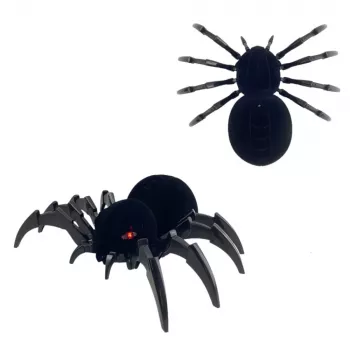 LEAN TOYS RC Black Widow Remote Control Spider Smoke Effect – nuotolinio valdymo voras su dūmų efektu