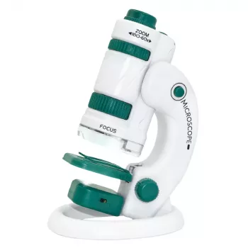 LEAN TOYS Nešiojamas edukacinis mikroskopas vaikams 2 in 1 60X/180X su priedais