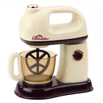 LEAN TOYS Kitchen Mixer Robot For Kids Rotating 360° Head Lights White