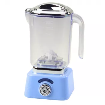 LEAN TOYS Vaikiškas virtuvinis blenderis su šviesa ir besisukančiu mechanizmu, mėlynas