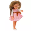 LEAN TOYS Steffi Love lėlė rožine suknele su kaspinu, ilgais rudais plaukais, 29 cm