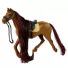 LEAN TOYS Horse With Long Mane Saddle Cup Brush Accessories Brown
