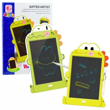 LEAN TOYS LCD rašymo ir piešimo lenta Dinozauras rašiklis Žalia 8.5 colio