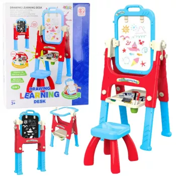 LEAN TOYS 5in1 Educational Board With Chair Multifunctional Accessories Blue