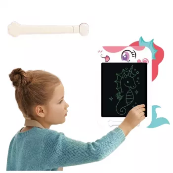 LEAN TOYS Marker Drawing Board Writing LCD Stylus Unicorn White 8.5 Inch