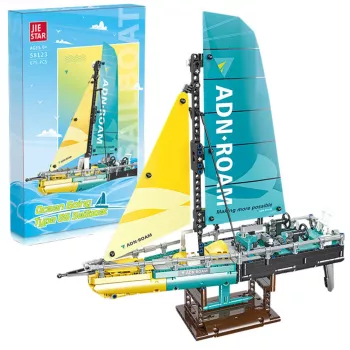 LEAN TOYS Construction Blocks Sailboat Boat Type 65 Model 675el