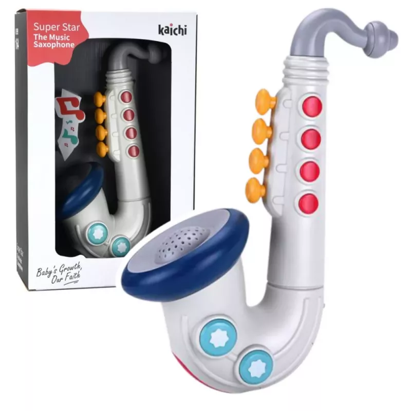 LEAN TOYS Saksofonas vaikams interaktyvus muzikinis žaislas