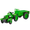 LEAN TOYS Metal Farm Tractor With Trailer Green 1:18