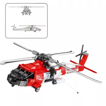 LEAN TOYS Construction Bricks Rescue Helicopter HH-60J Jayhawk 1137el