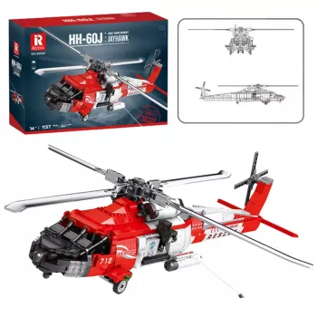 LEAN TOYS Construction Bricks Rescue Helicopter HH-60J Jayhawk 1137el