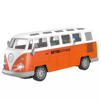 LEAN TOYS Retro City Bus Remote Controlled RC Lights 1:30