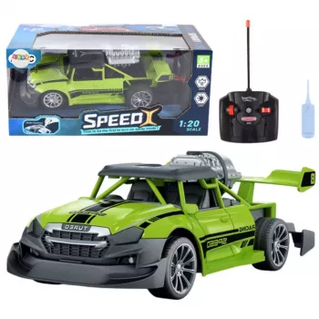 LEAN TOYS nuotoliniu valdymu automobilis RC Car 1:20 Šviesos Dūmų Efektas Žalias
