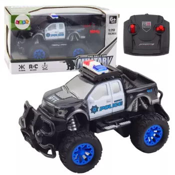 LEAN TOYS RC 1:20 nuotoliniu valdymu visureigis policijos automobilis