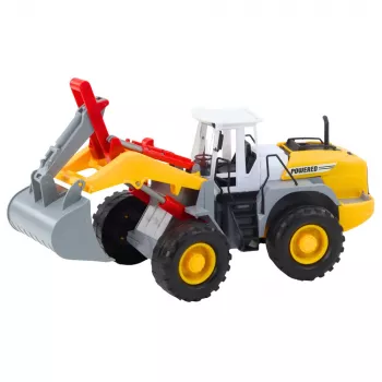 LEAN TOYS Construction Machine Backhoe Loader Movable Bucket