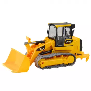 LEAN TOYS Crawler Bulldozer Construction Vehicle Movable Bucket Yellow