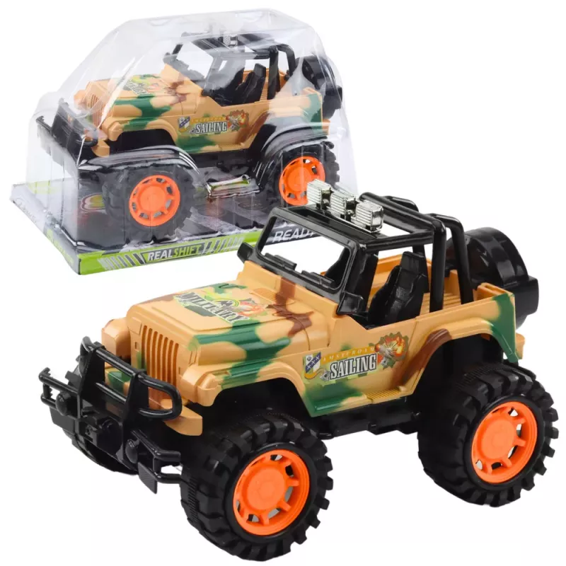 LEAN TOYS Didelis karinis visureigis smėlio spalvos