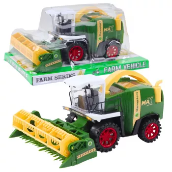 LEAN TOYS Combine Harvester Farm Agricultural Header Drive Green 1:16 Scale