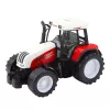 LEAN TOYS Žemės ūkio traktorius su priekaba ir pašarų maišytuvu Raudonas 60cm