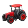 LEAN TOYS Žemės ūkio traktorius su žaliai geltona priekaba Raudonas 50cm
