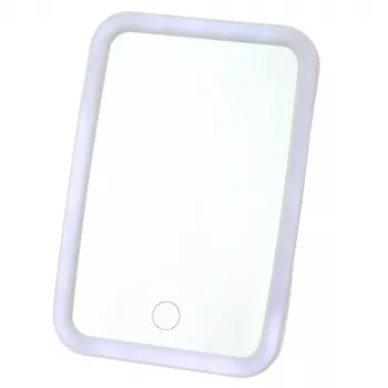 LEAN LED apšviestas kosmetinis veidrodis su Bluetooth belaidžiu ryšiu baltas
