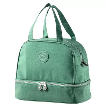 LEAN Thermal Insulating Breakfast Bag su reguliuojamu dirželiu Žalia 27cm