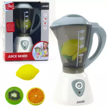 LEAN TOYS Interaktyvus virtuvinis blenderis vaikams su šviesomis, garsais ir žaidimo vaisiais