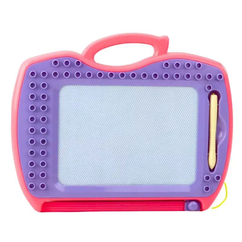 LEAN TOYS Magnetinė lenta su slankiojančiais antspaudais raštams Pink