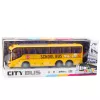 LEAN TOYS RC School Bus 1:30 nuotolinio valdymo autobusas su šviesomis, geltonas