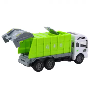 LEAN TOYS RC Garbage Truck Remote Controlled Light Green 1:24