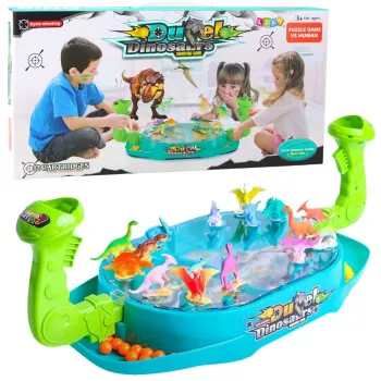 LEAN TOYS Arcade Game Ballsaurs Knocking Down Dinosaurs Shooting