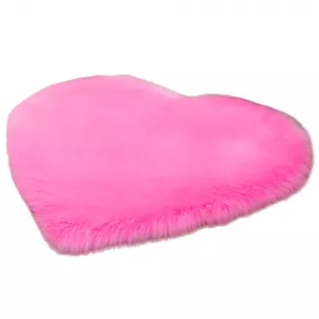 LEAN Plush Anti-slip Carpet Heart Pink 40x50